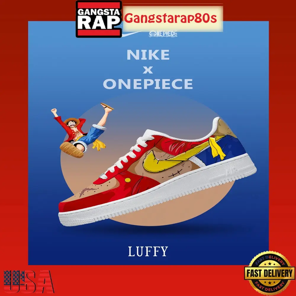One Piece Monkey D. Luffy V.7 Nike Air Force 1 Sneakers Shoes