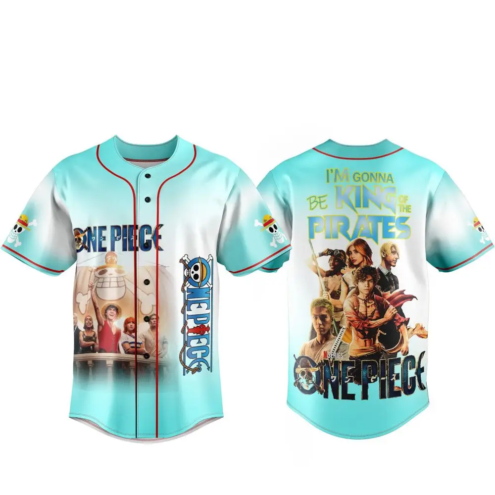 One Piece Pirate King Jersey – Vibrant Anime Fan Apparel For Ultimate Adventure One Piece Pirate King Jersey – Vibrant Anime Fan Apparel For Ultimate Adventure - Image 1