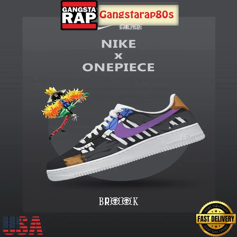 One Piece Soul King Brook Nike Air Force 1 Sneakers Shoes