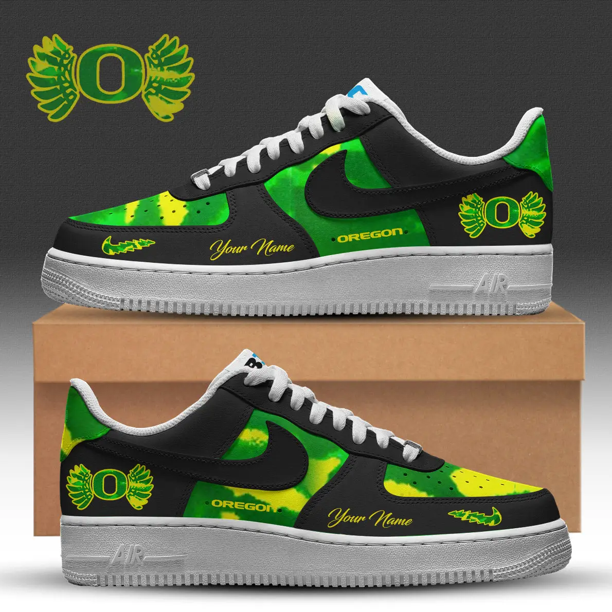 Oregon Ducks Football x GDucks Air Force 1 Shoes Limited Editions | SI19