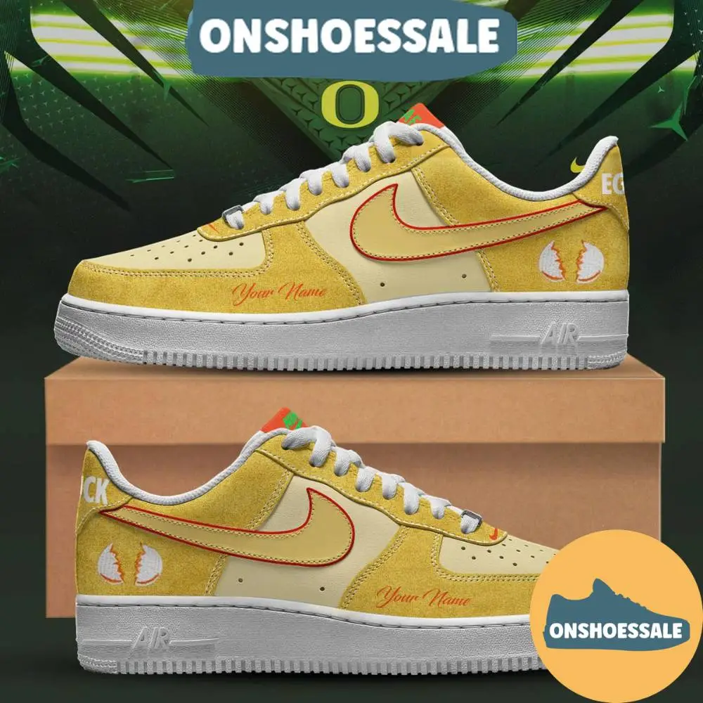 Oregon Ducks Of A Feather Air Force 1 Shoes, Gift For Fans - Best Gift Shoes