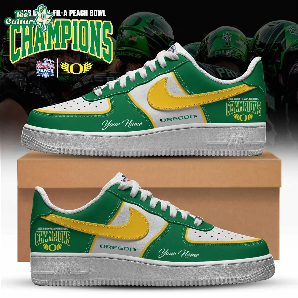 Oregon Ducks Special Peach Bowl Champions Limited Edition Shoes