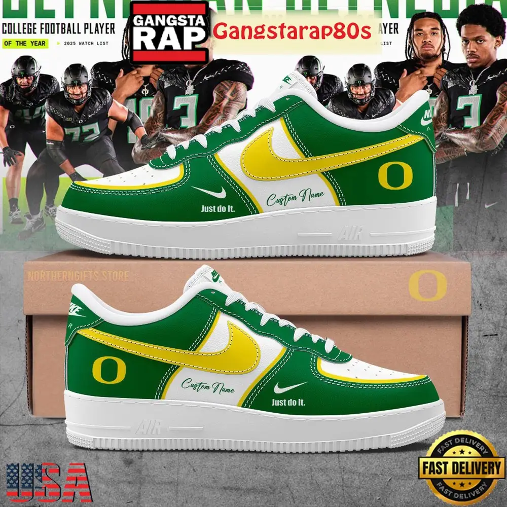 Oregon Ducks Welcome The New Season 2025 Custom Air Force 1 Shoes Running Sneakers