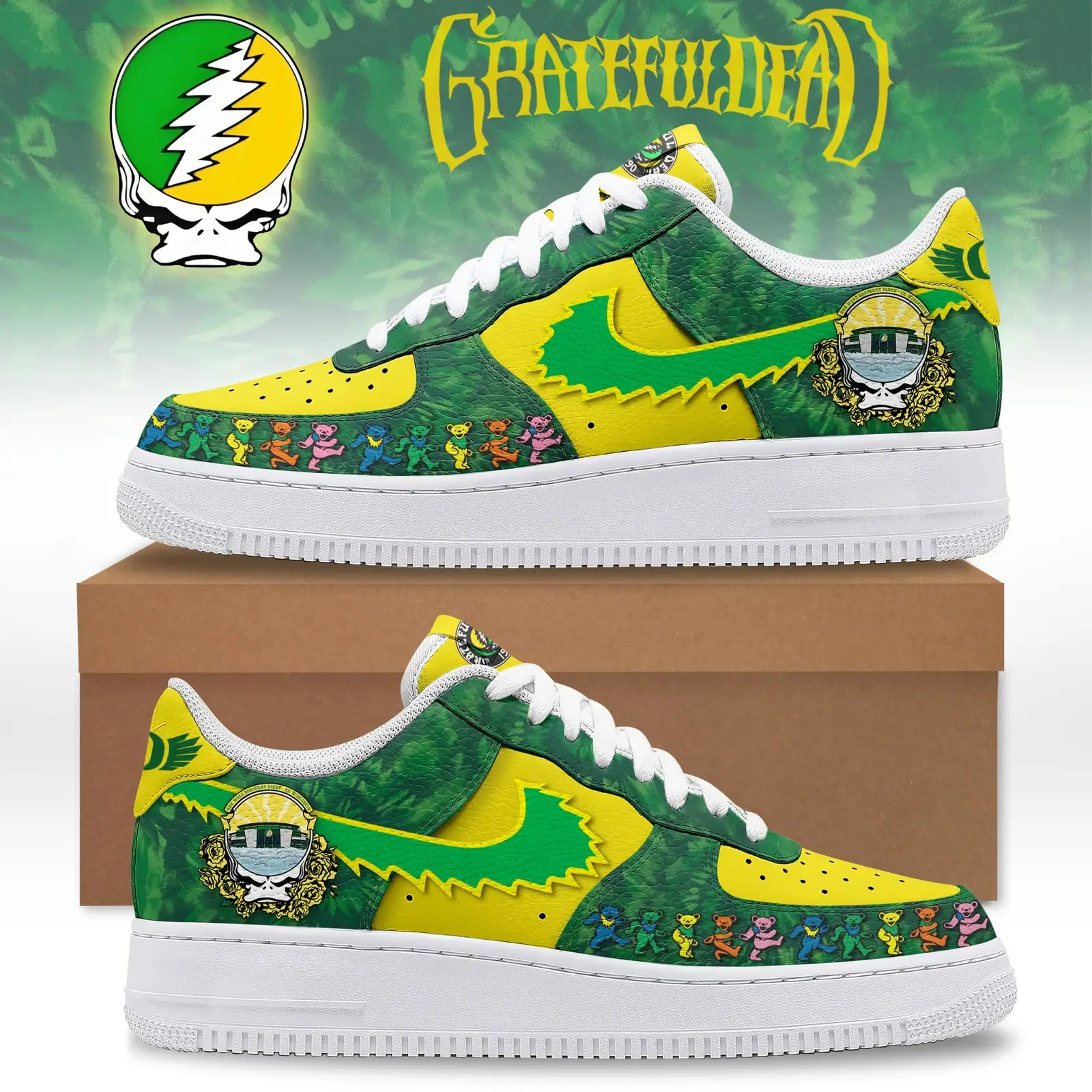 Oregon Football x GDucks Air Force 1 Shoes Limited Editions | EL58