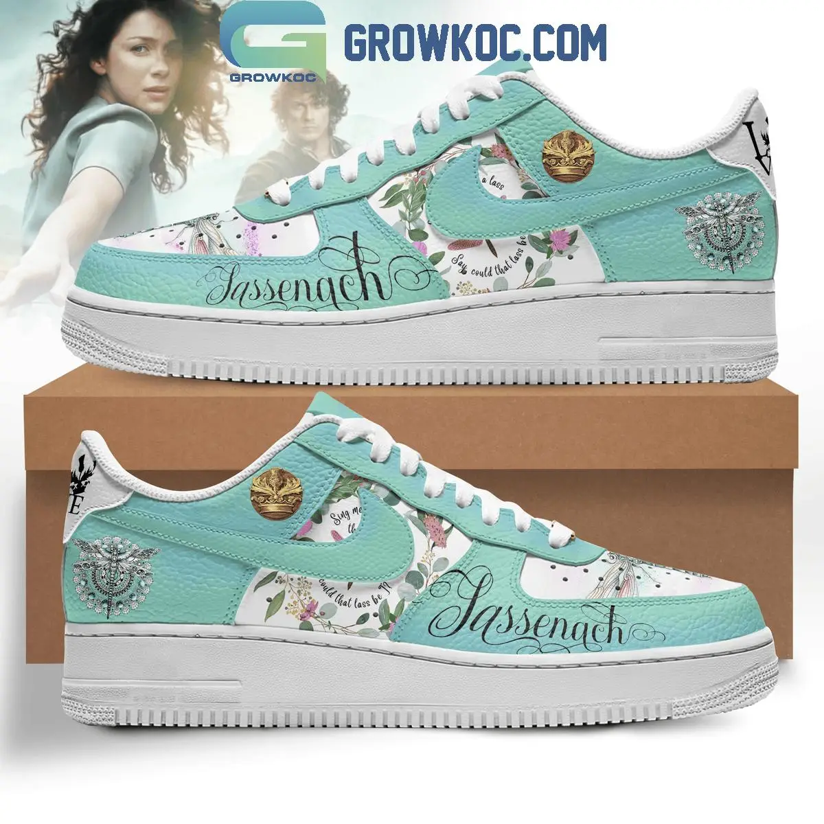 Outlander Series Sassenach Love Story Air Force 1 Shoes