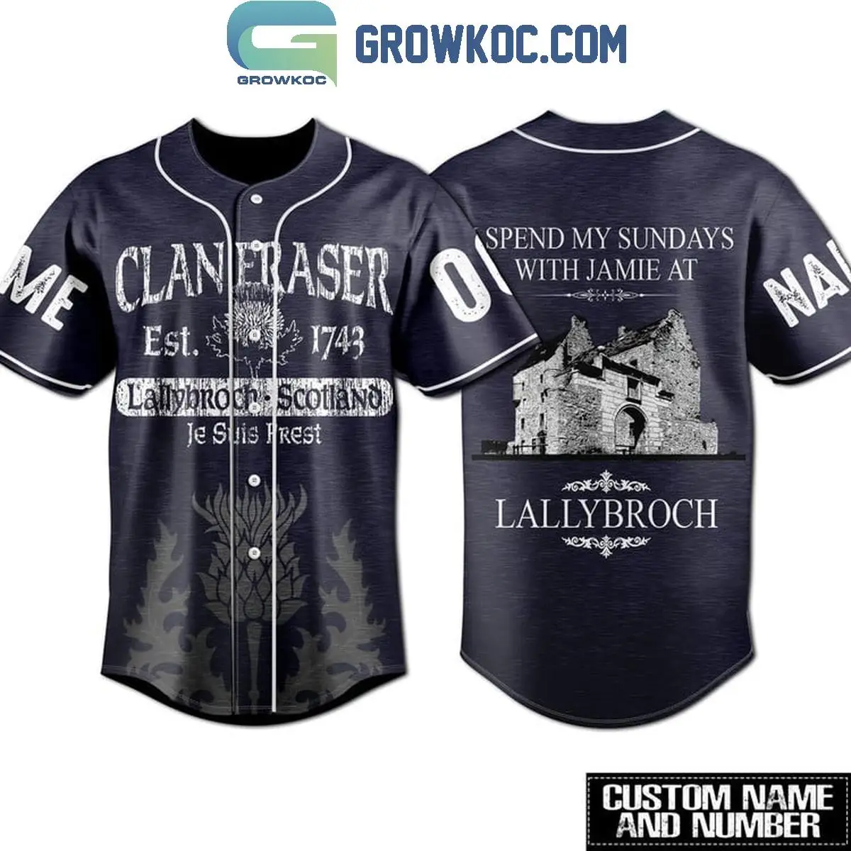 Outlander Spend Sundays With Jamie At Lallybroch Personalized Baseball Jersey