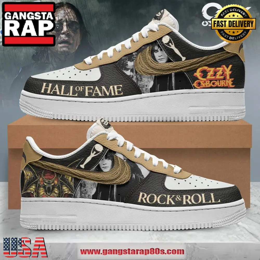 Ozzy Osbourne Hall Of Fame Air Force 1 Running Sneakers Shoes Ozzy Osbourne Hall Of Fame Air Force 1 Running Sneakers Shoes - Image 1