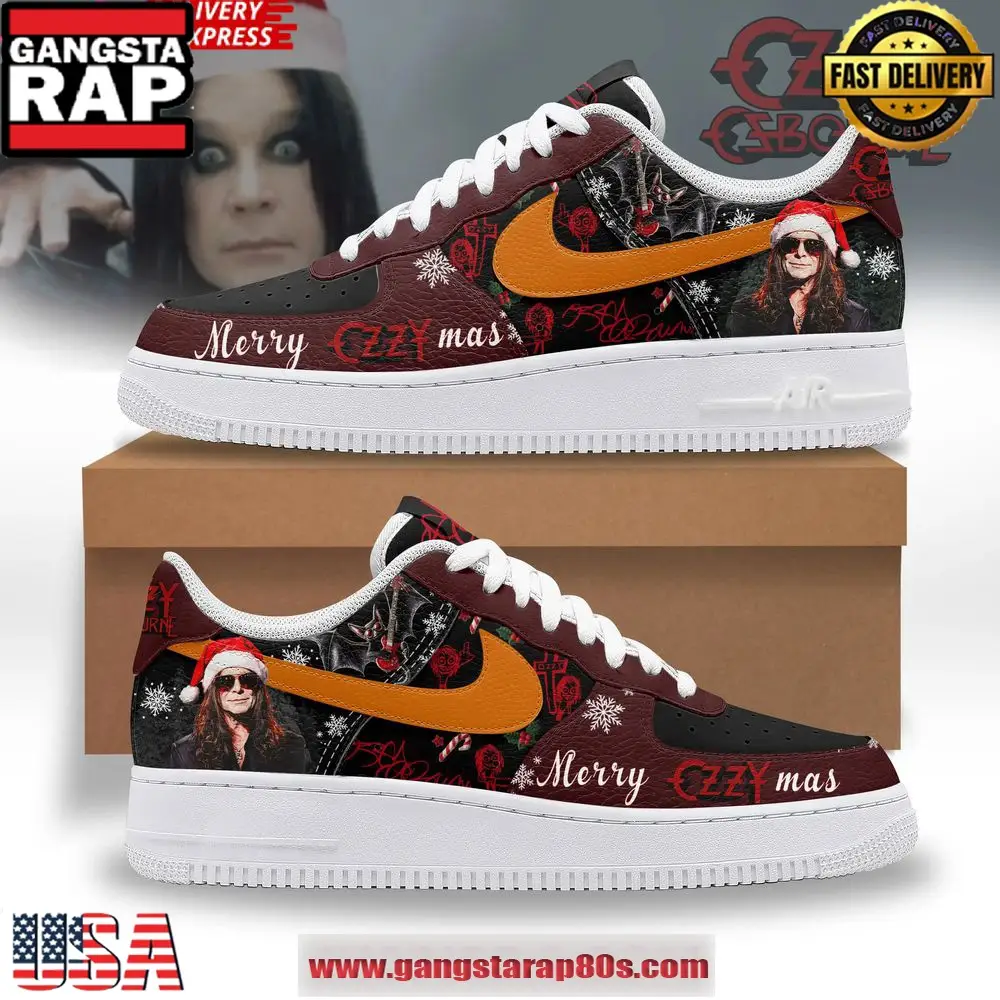 Ozzy Osbourne Merry Christmas Limited Edition Air Force 1 Running Sneakers Shoes
