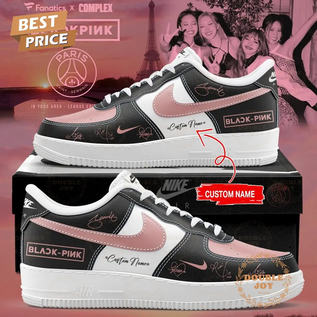 Paris Saint-Germain x BLACKPINK Custom Name Limited Edition Air Force 1 Sneakers