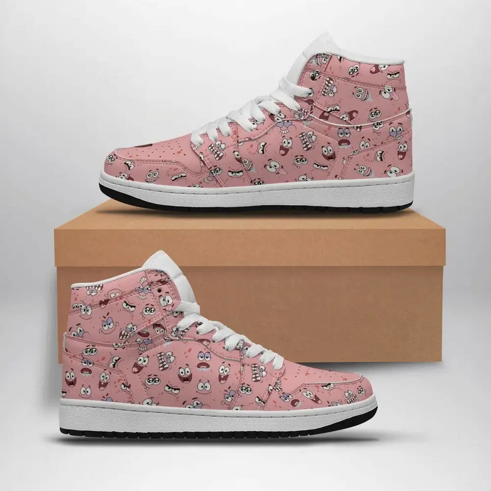 Patrick Faces Spongebob Squarepants AJ1 Shoes