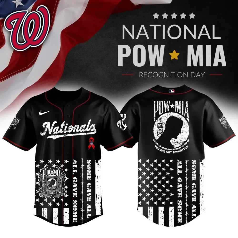 Patriotic Nationals Jersey - Pow/Mia Honor Edition - Stand Out With Style & Tribute