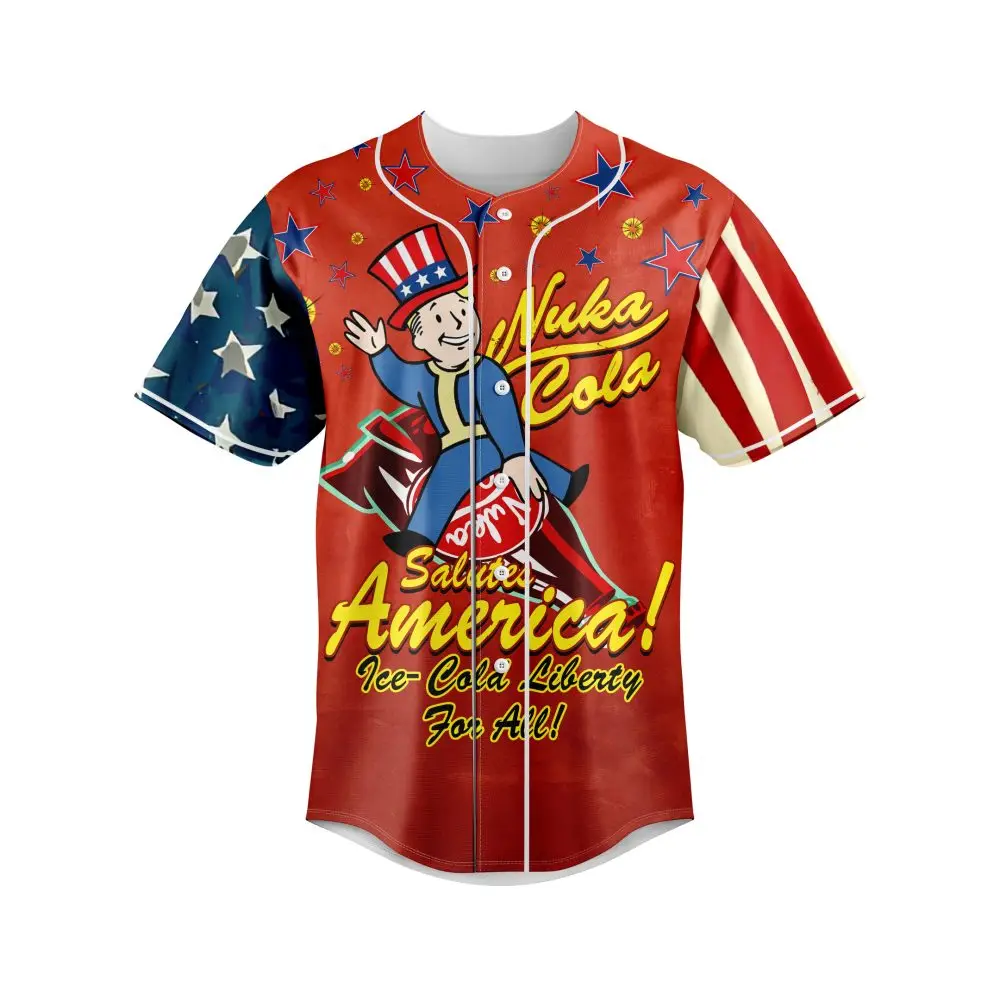 Patriotic Nuka Cola Baseball Jersey – Celebrate America In Style!