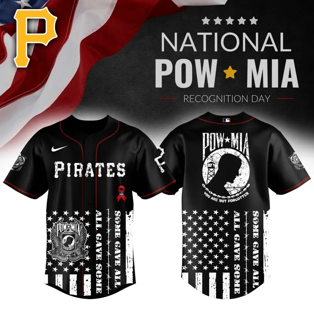 Patriotic Pirates Jersey – Pow/Mia Tribute Design For National Recognition Day Patriotic Pirates Jersey – Pow/Mia Tribute Design For National Recognition Day - Image 1