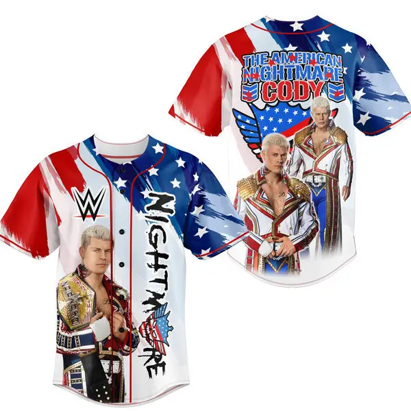 Patriotic Wrestling Jersey - American Nightmare Theme - Limited Edition Fan Gear Patriotic Wrestling Jersey - American Nightmare Theme - Limited Edition Fan Gear - Image 1