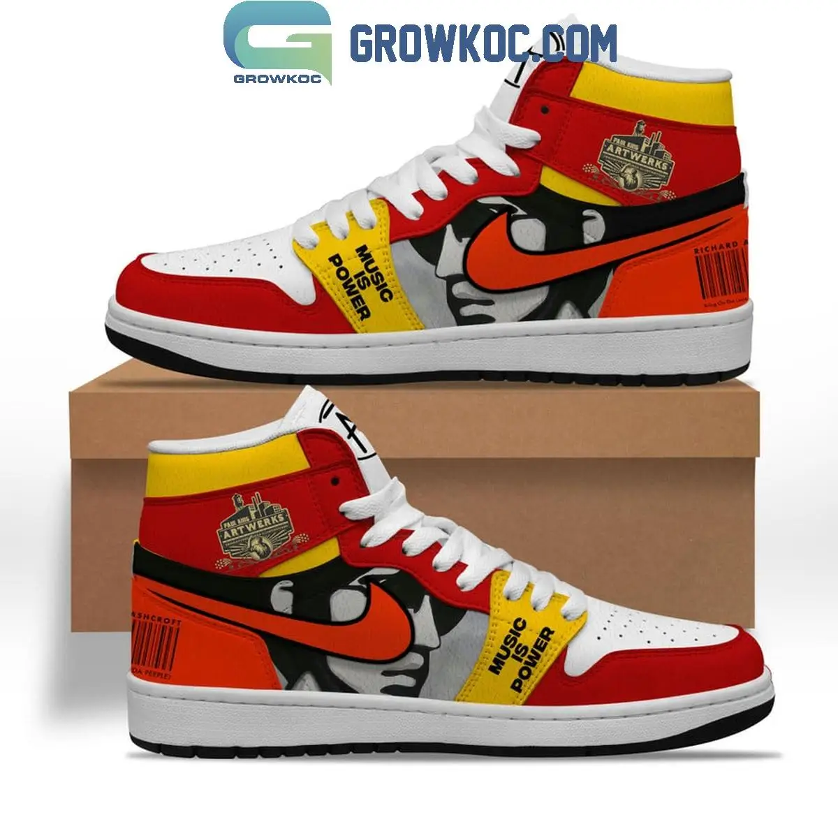 Paul King Artwerks Music Is Power Air Jordan 1 Shoes