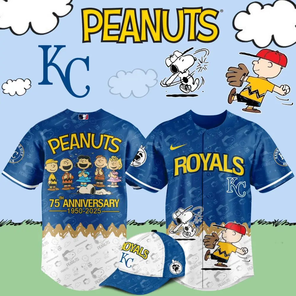 Peanuts 75Th Anniversary Kc Royals Jersey - Limited Edition Collectible Peanuts 75Th Anniversary Kc Royals Jersey - Limited Edition Collectible - Image 1
