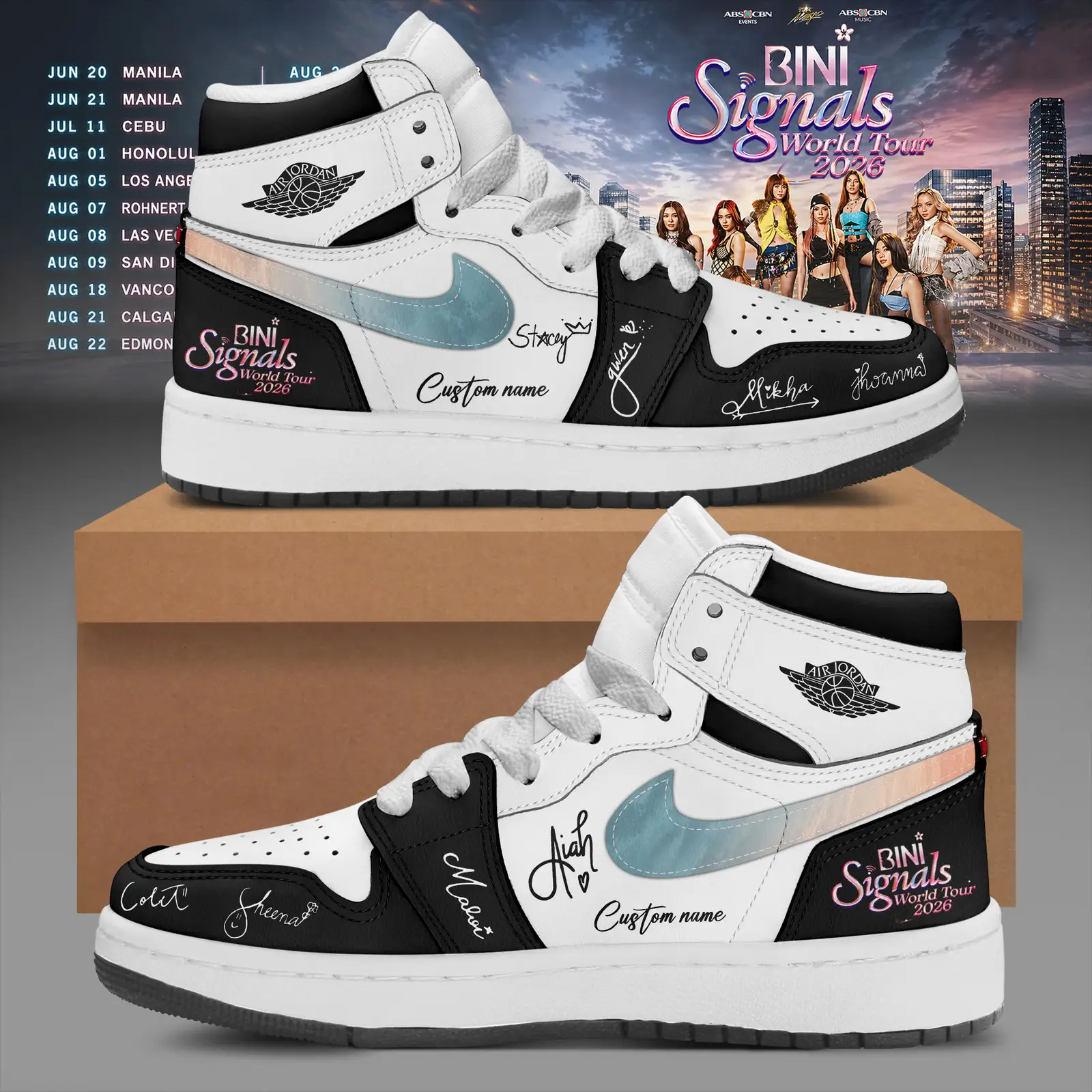 Personalized BINI Signals World Tour 2026 Sneakers BINI Merch Unique Gift For Fans
