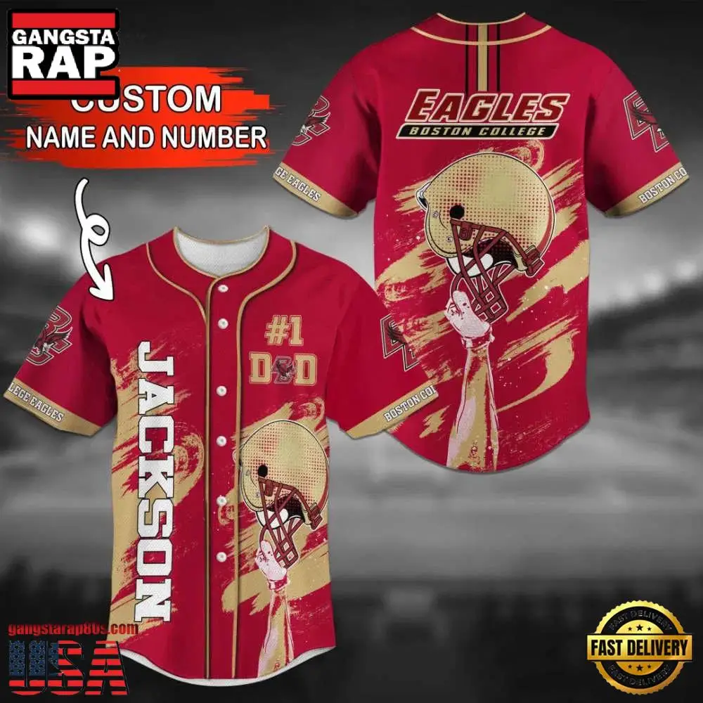 Personalized Boston College Eagles Summer Baseball Jersey Shirt