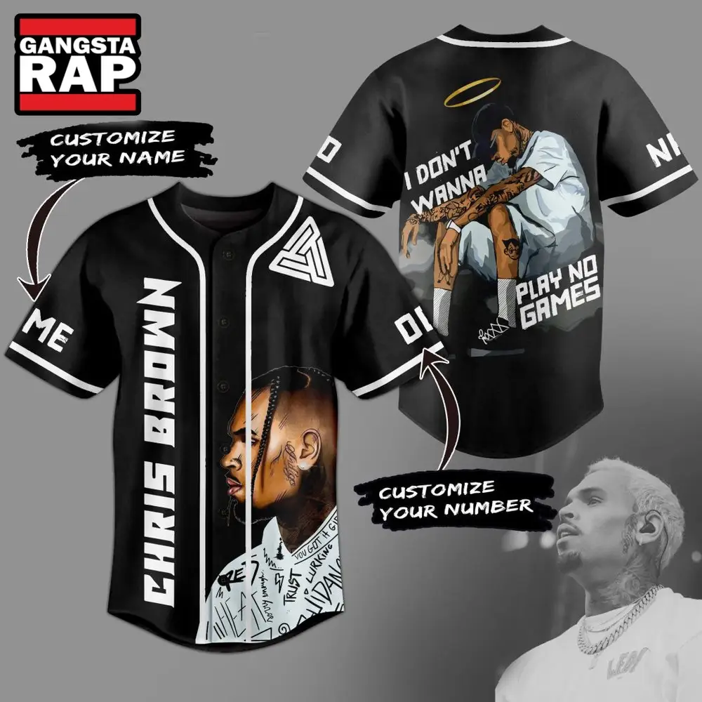 Personalized Chris Brown Tour 2024 I Don't Wanna Play No Games Baseball Jersey