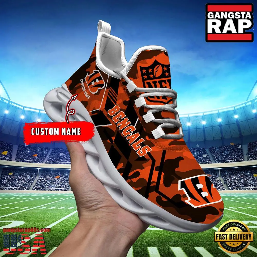 Personalized Cincinnati Bengals NFL Sport Team Clunky Max Soul Shoes