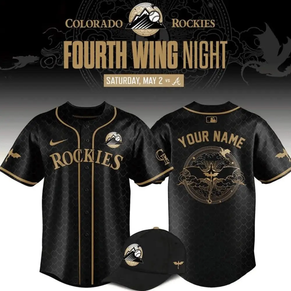 Personalized Colorado Rockies 2026 Fourth Wing Night Jersey Colorado Rockies Merch
