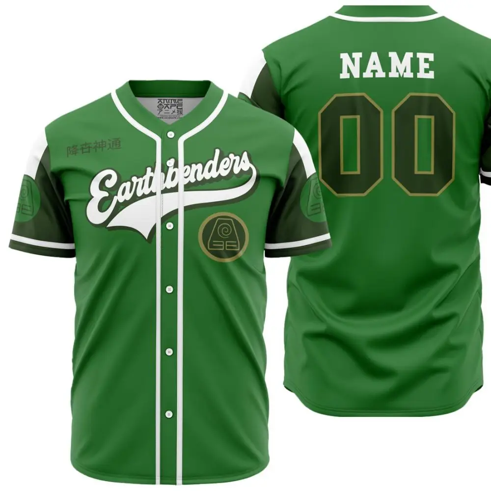 Personalized Earthbenders Avatar The Last Airbender Baseball Jersey