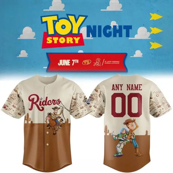 Personalized Frisco Roughriders 2026 Toy Story Night Baseball Jersey Roughriders Merch Fan Gift