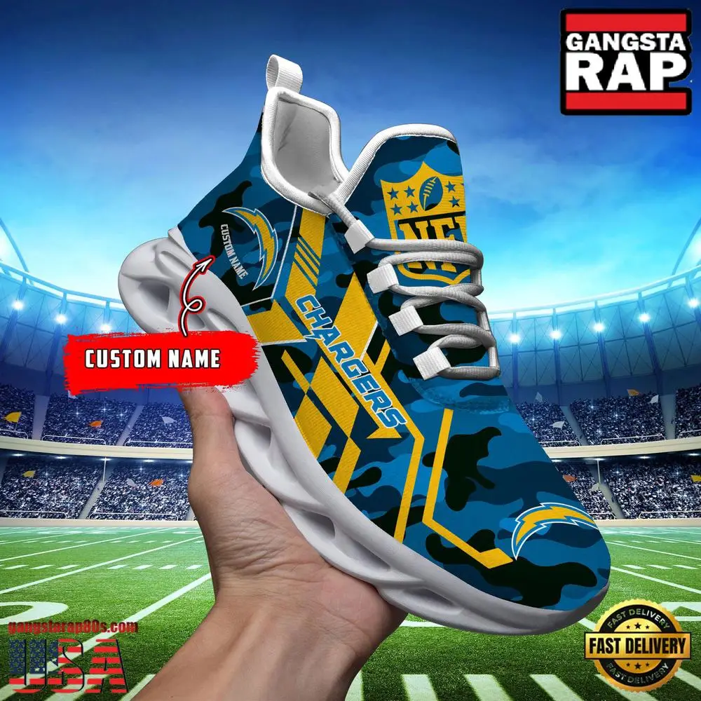 Personalized Los Angeles Chargers NFL Sport Team Clunky Max Soul Shoes For Fans