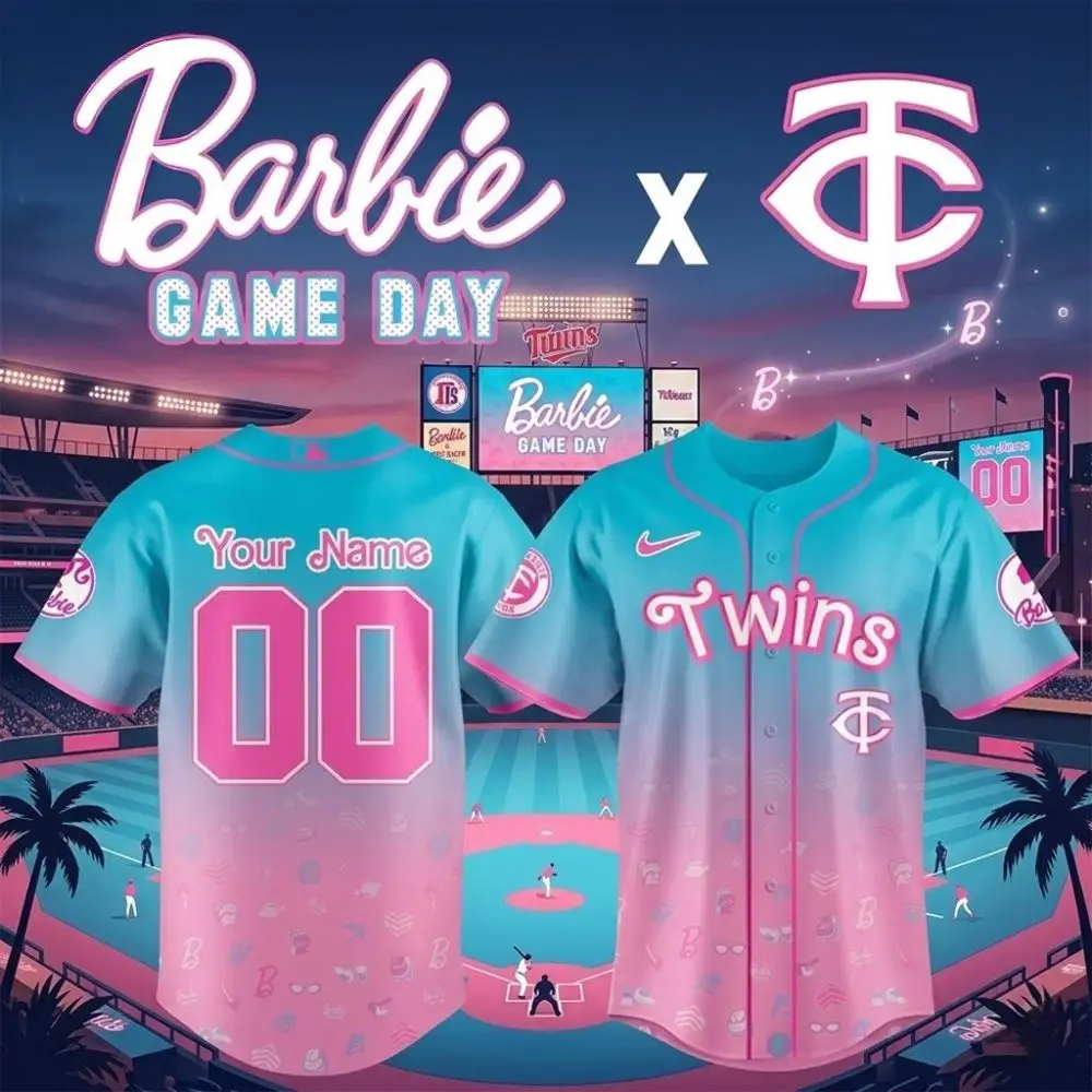 Personalized Minnesota Twins Barbie Game Day Baseball Jersey 2026 Twins Merch Gifts For Sisters