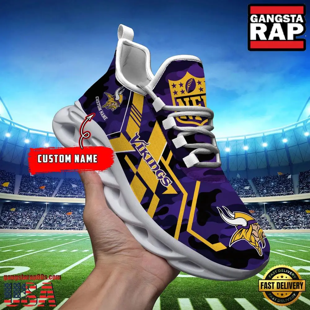 Personalized Minnesota Vikings NFL Sport Team Clunky Max Soul Shoes