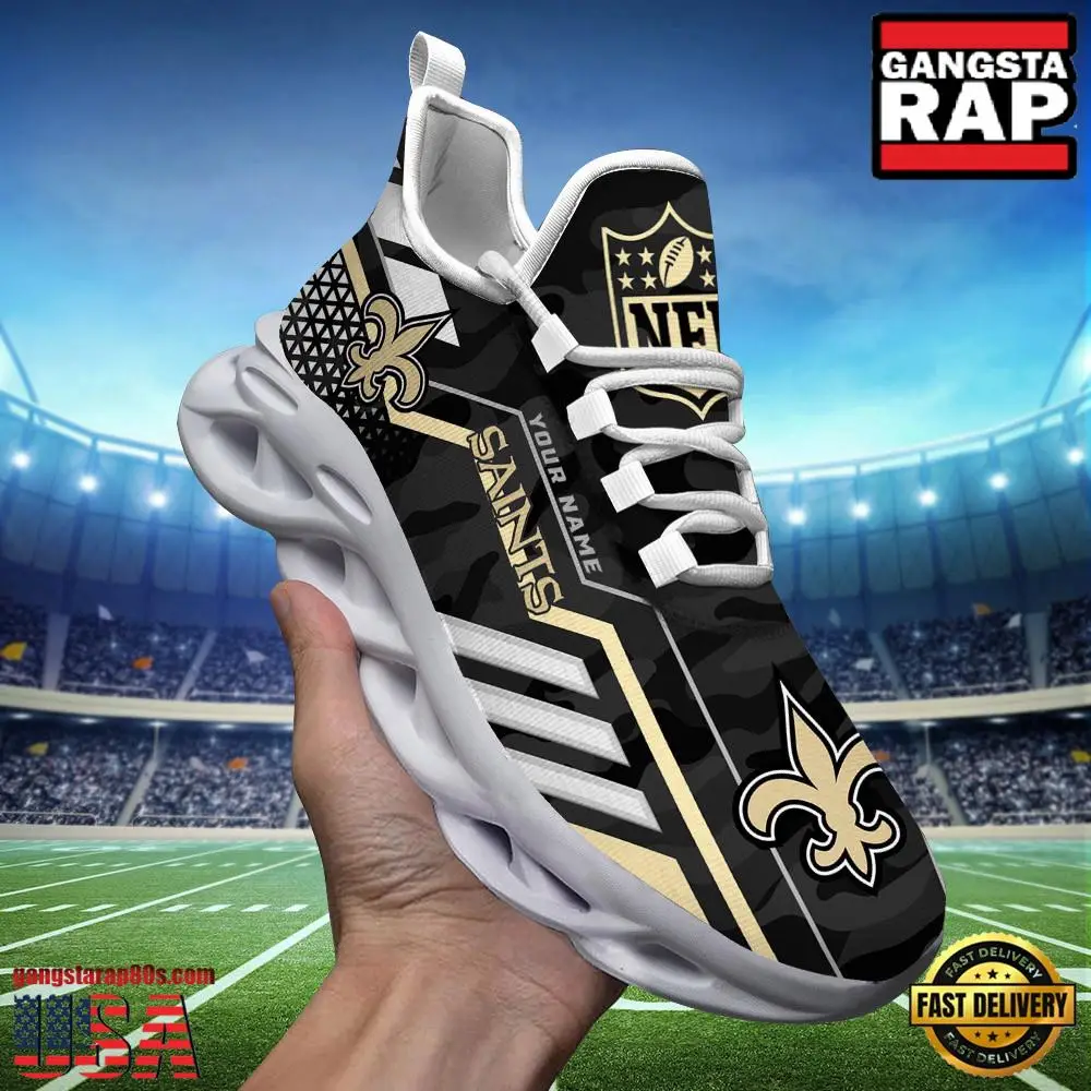 Personalized New Orleans Saints NFL Sport Team Clunky Max Soul Shoes