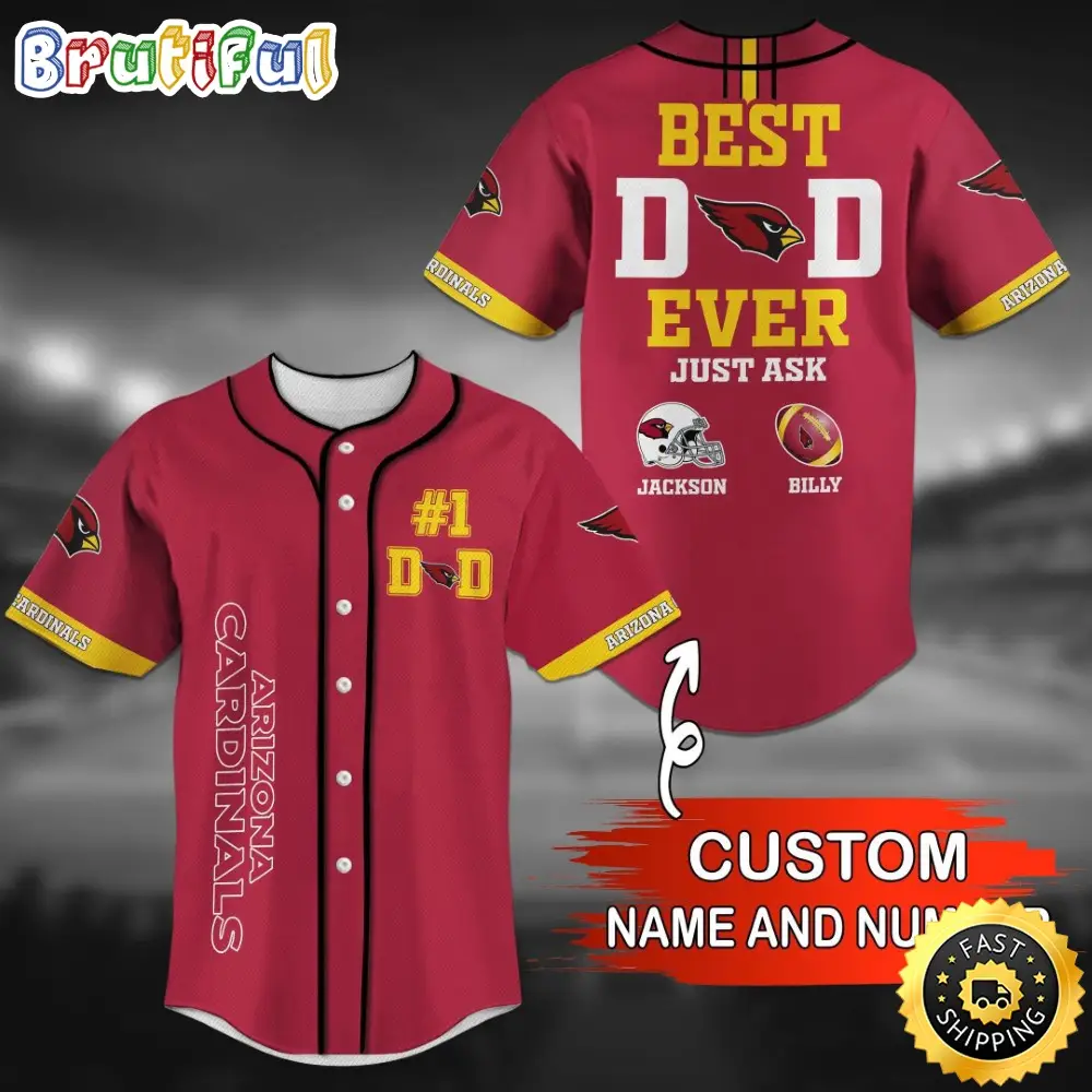 Personalized NFL Arizona Cardinals Baseball Jersey Vintage Baseball Gear Personalized NFL Arizona Cardinals Baseball Jersey Vintage Baseball Gear - Image 1