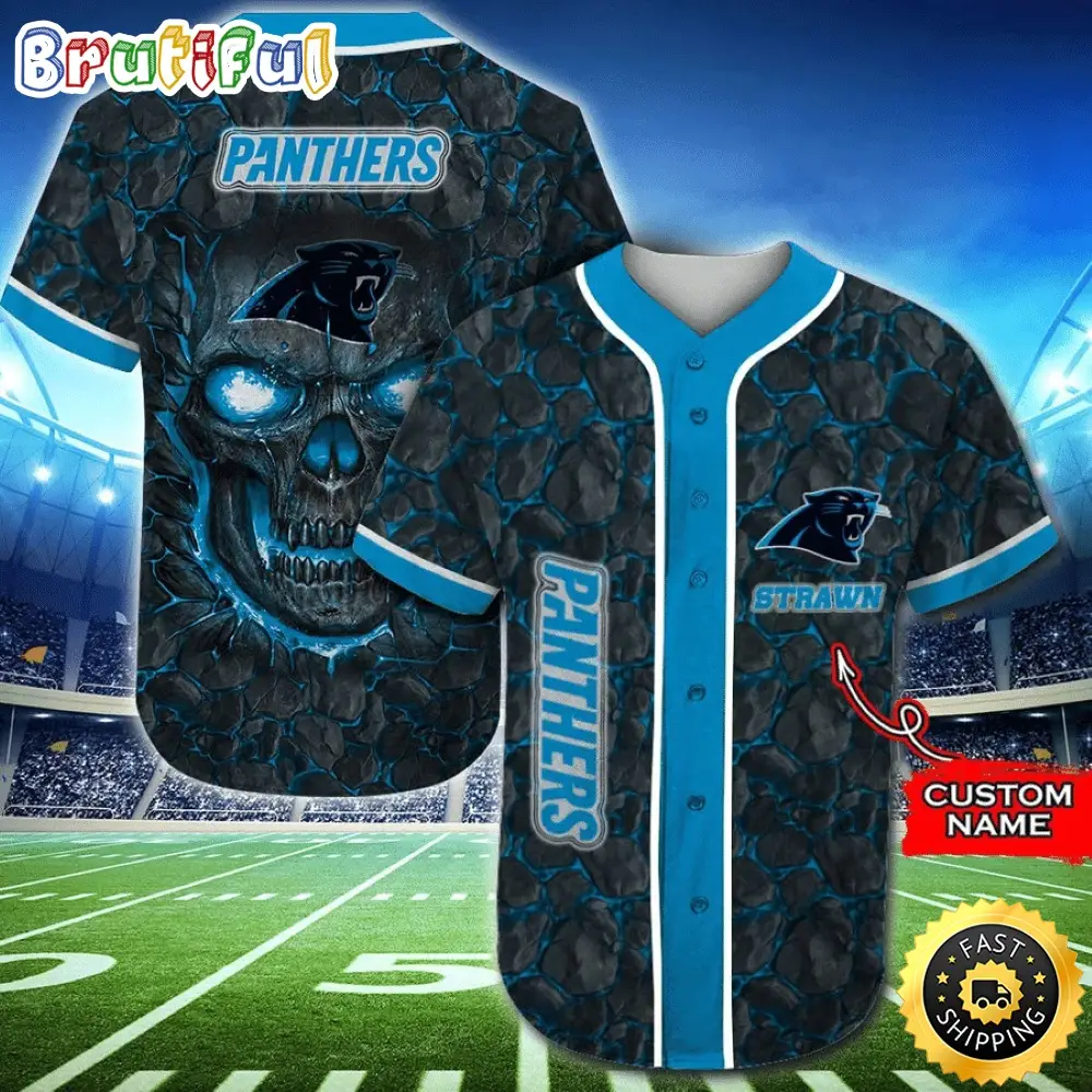 Personalized NFL Carolina Panthers Baseball Jersey Casual Baseball Gear Personalized NFL Carolina Panthers Baseball Jersey Casual Baseball Gear - Image 1