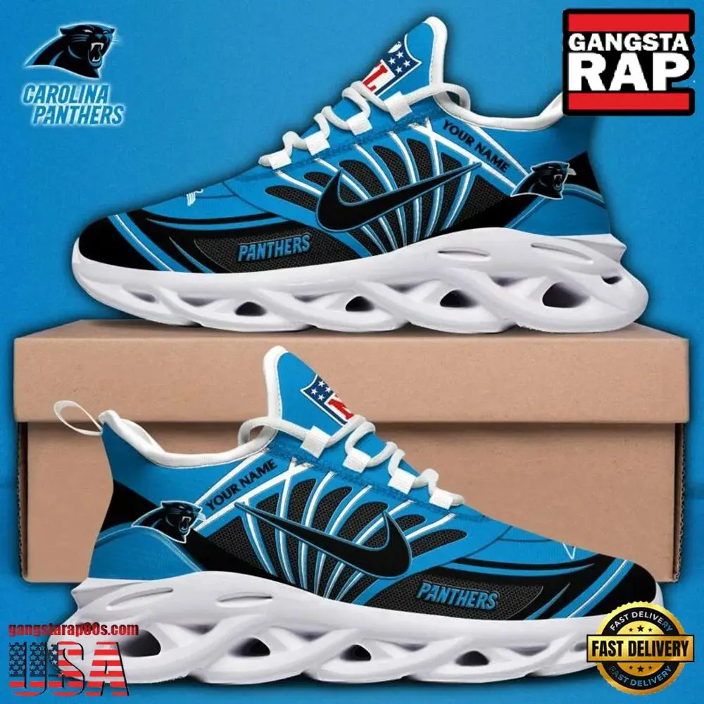 Personalized NFL Carolina Panthers Team Logo Max Soul Shoes