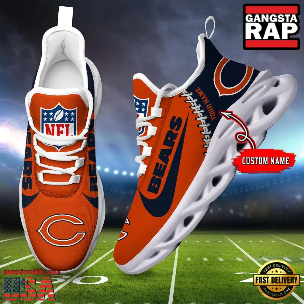Personalized NFL Chicago Bear Name Max Soul Shoes