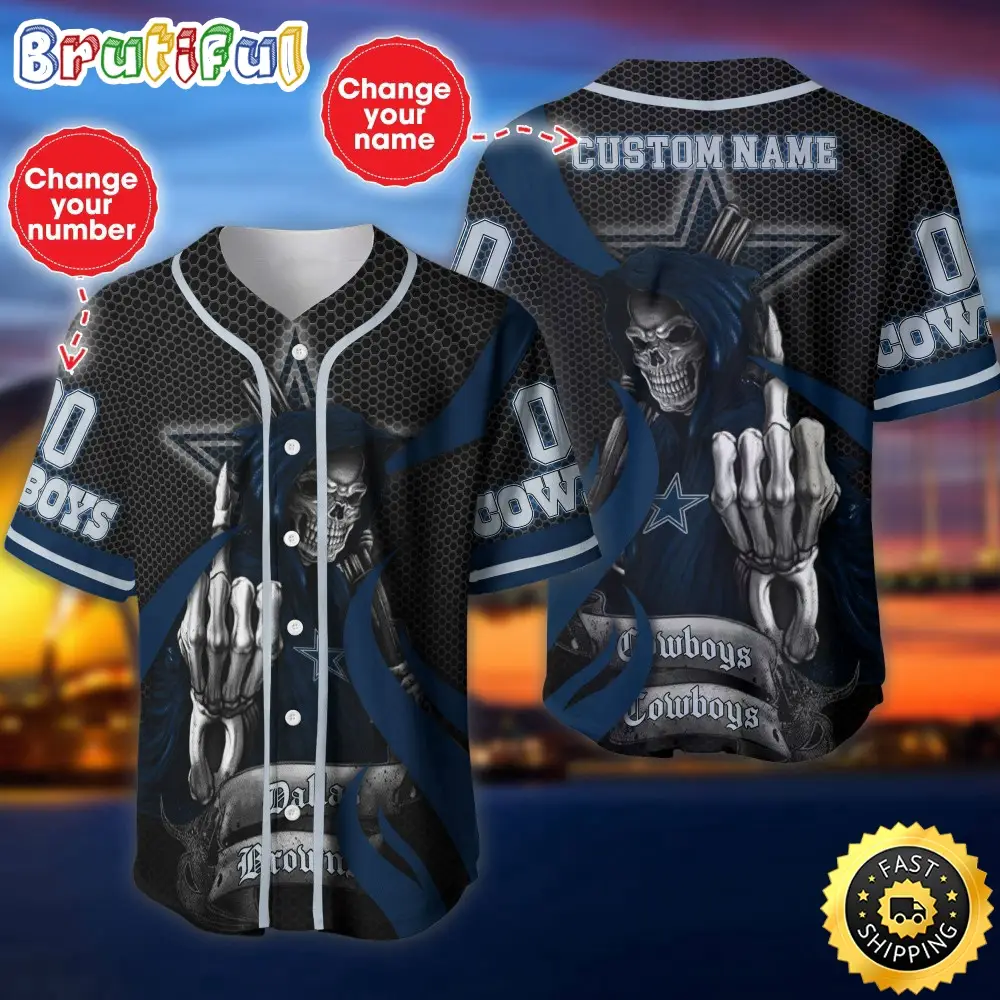 Personalized NFL Dallas Cowboys Baseball Jersey Authentic Baseball Attire