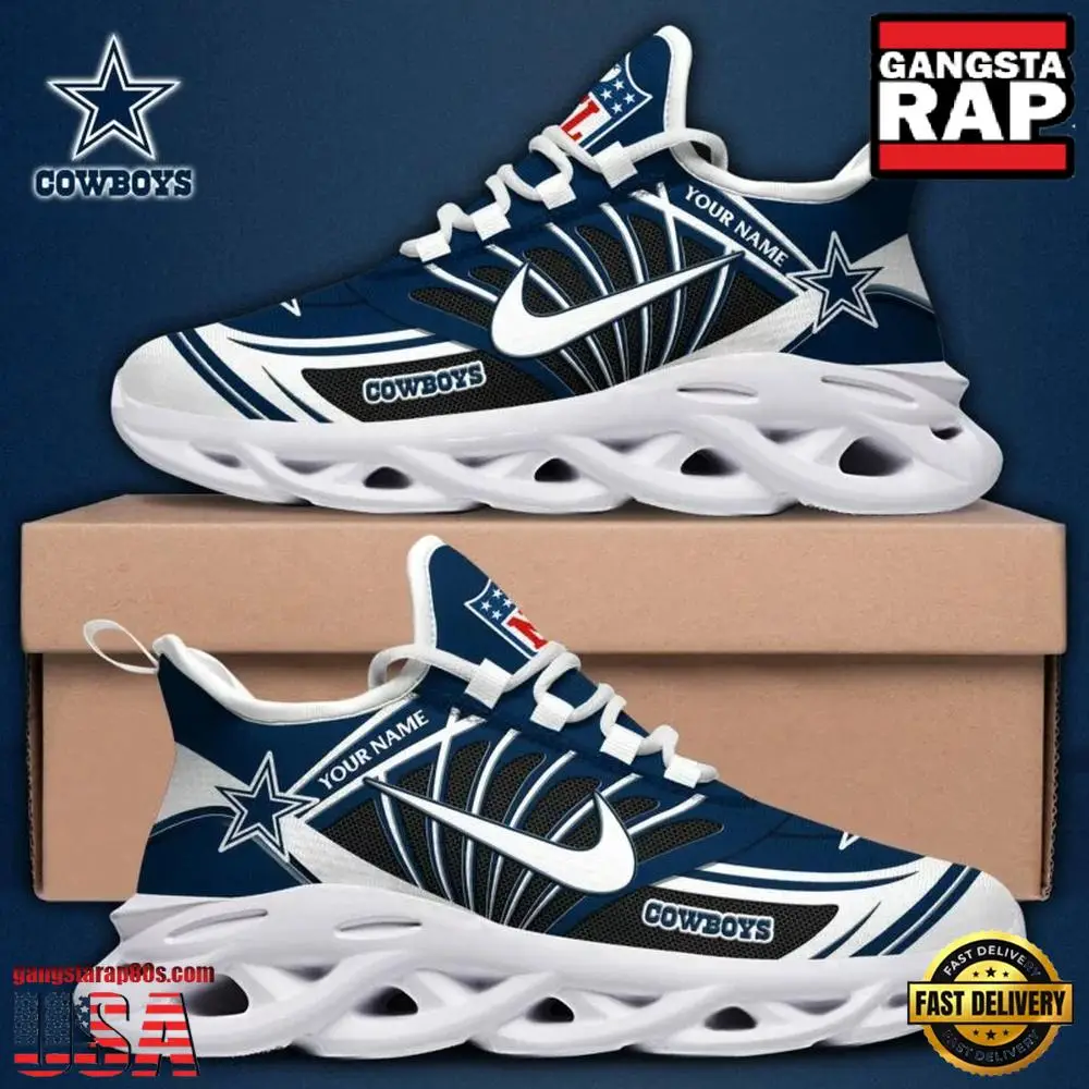 Personalized NFL Dallas Cowboys Team Logo Max Soul Shoes