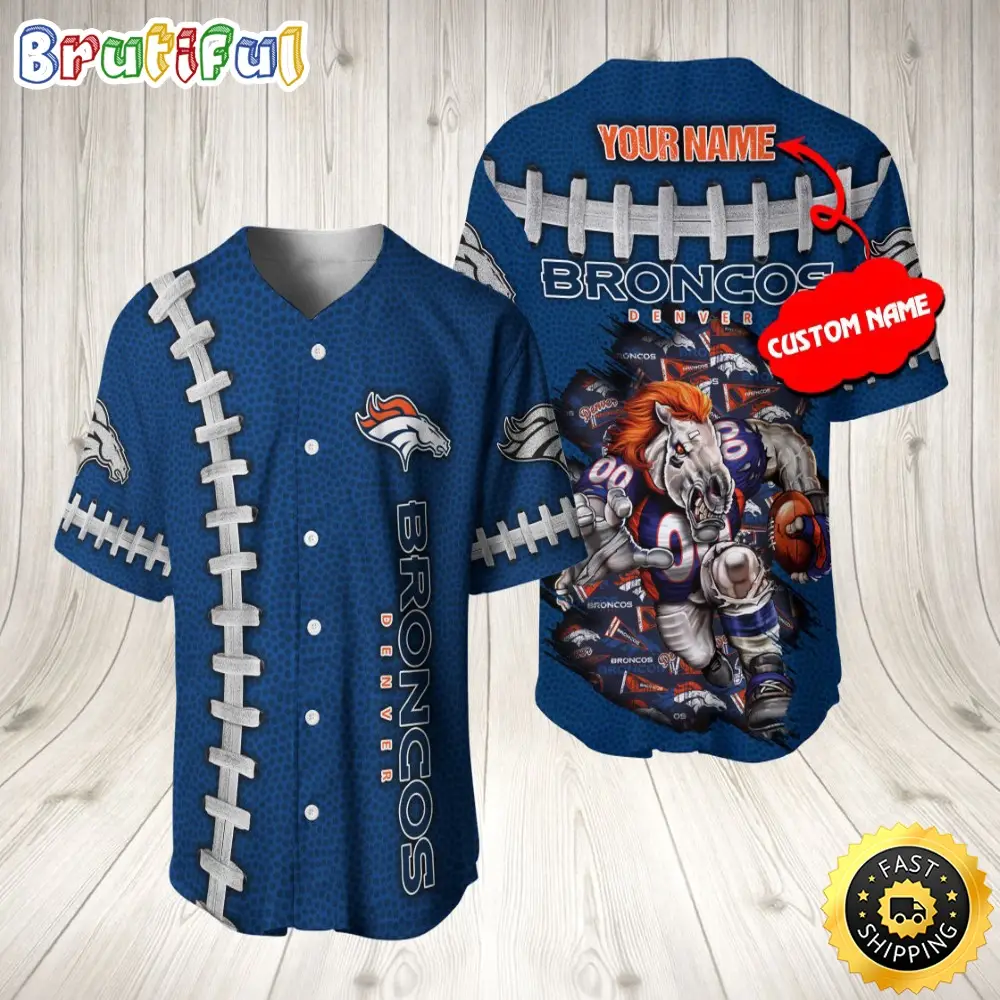 Personalized NFL Denver Broncos Baseball Jersey Classic Baseball Jerseys