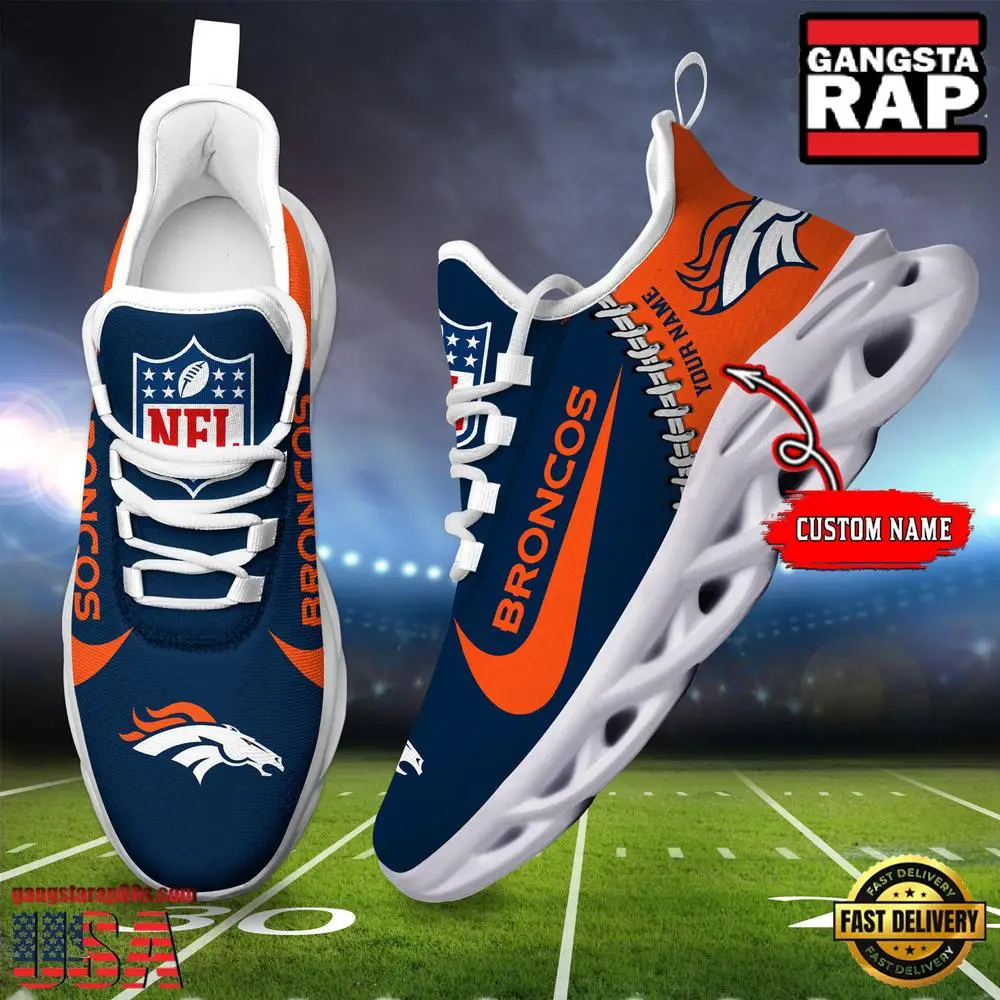 Personalized NFL Denver Broncos Name Max Soul Shoes