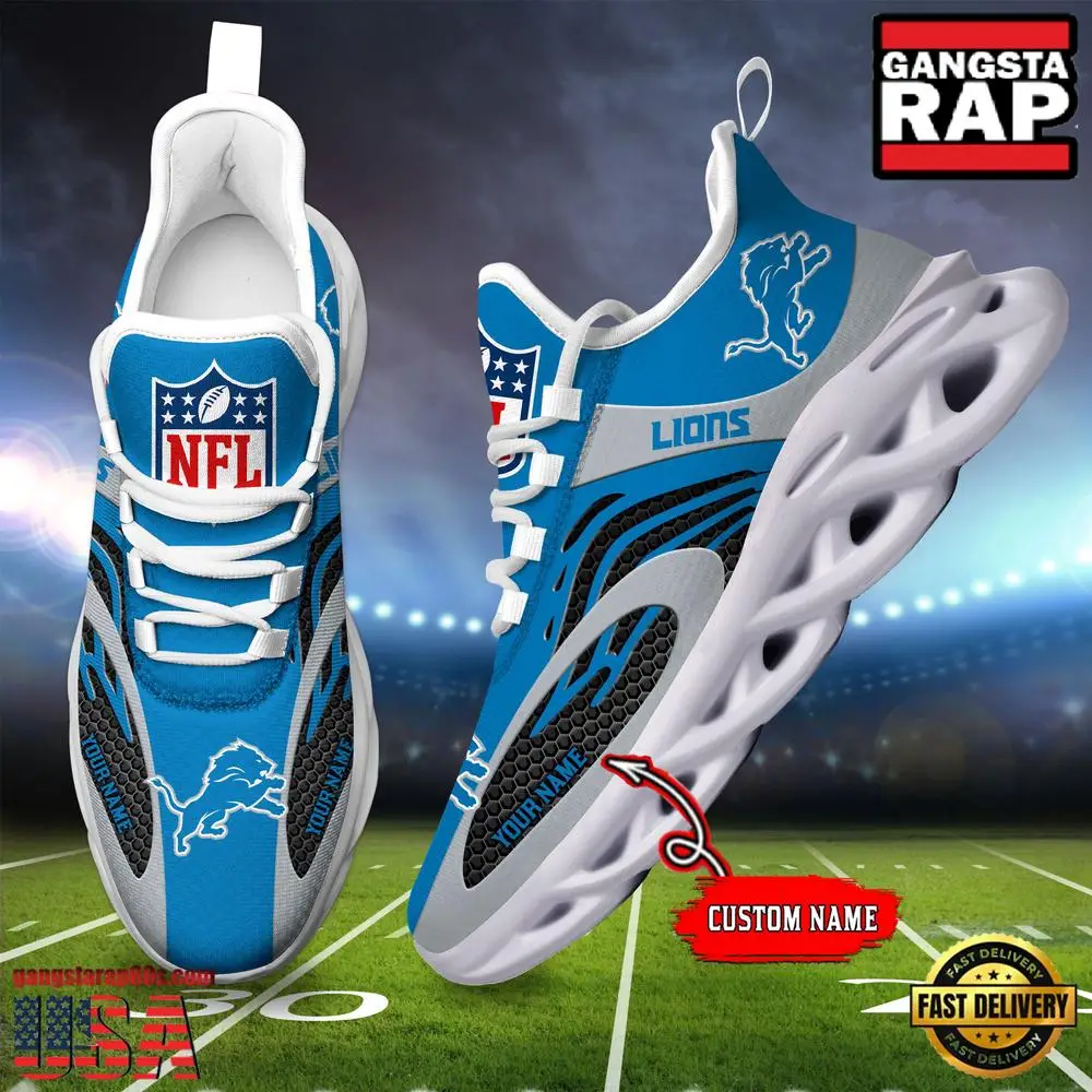 Personalized NFL Detroit Lions Max Soul Shoes