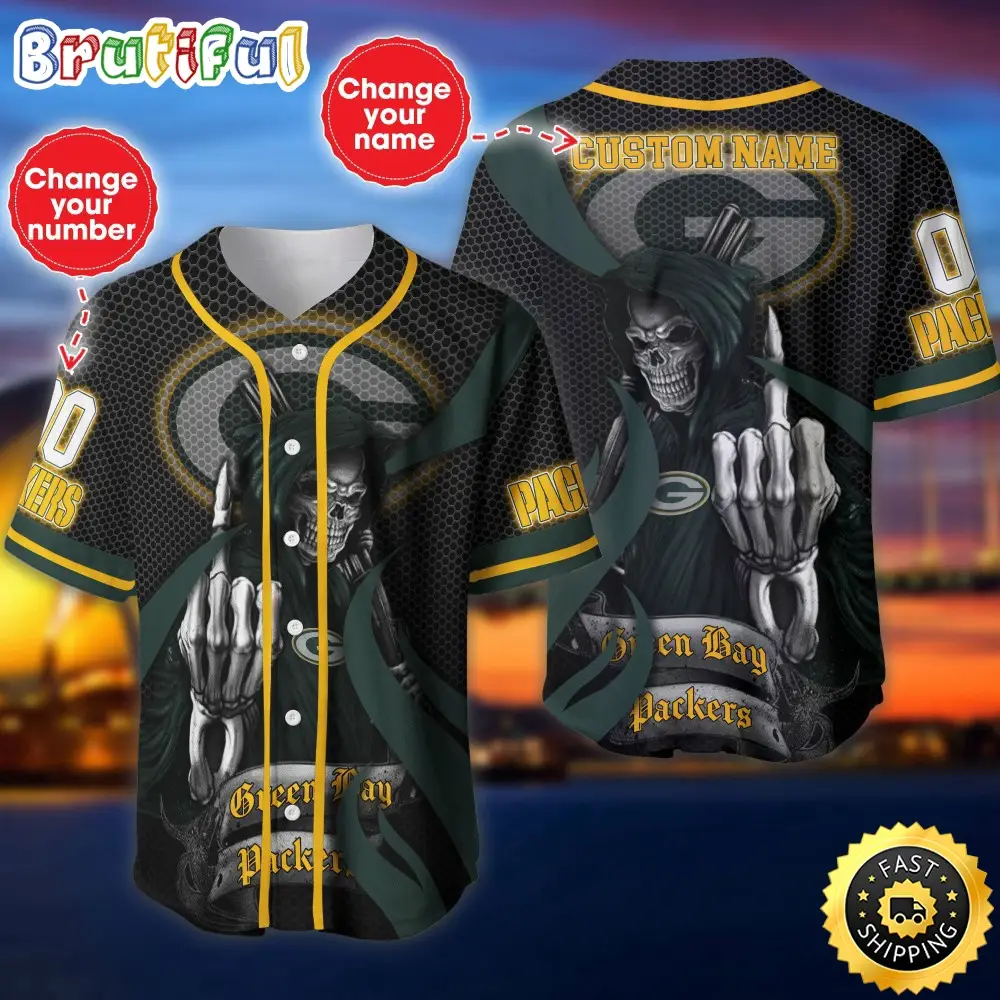 Personalized NFL Green Bay Packers Baseball Jersey Iconic Baseball Wear