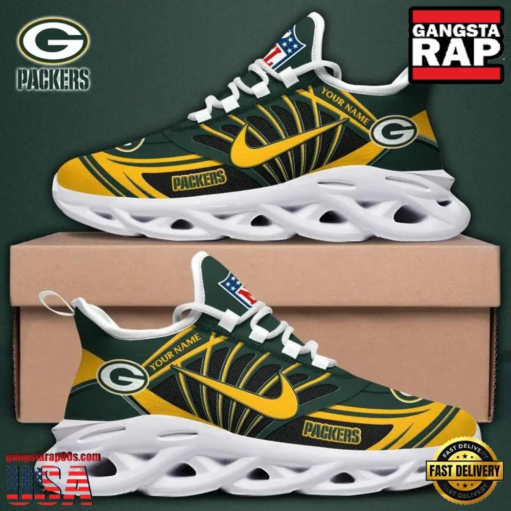 Personalized NFL Green Bay Packers Team Logo Max Soul Shoes