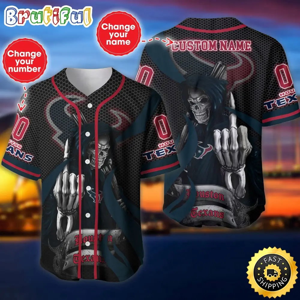 Personalized NFL Houston Texans Baseball Jersey Iconic Baseball Wear