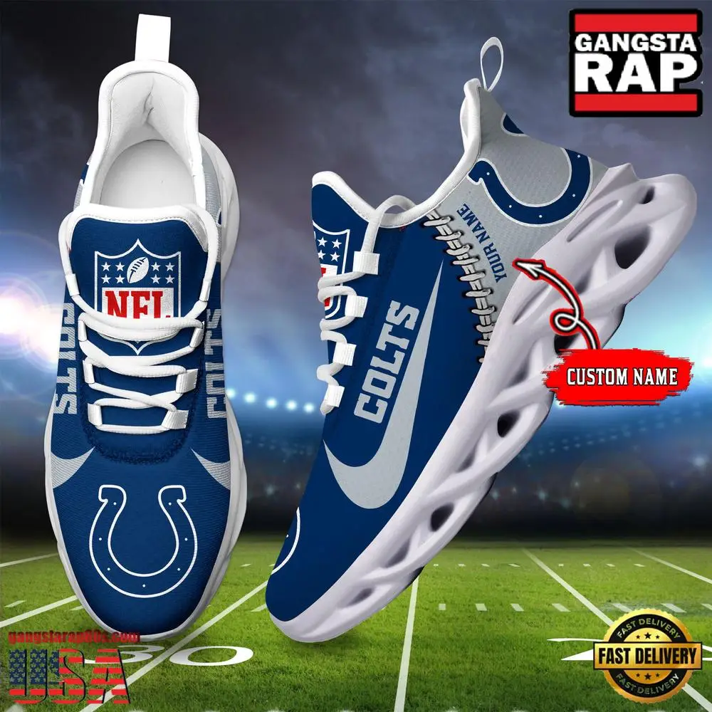 Personalized NFL Indianapolis Colts Name Max Soul Shoes