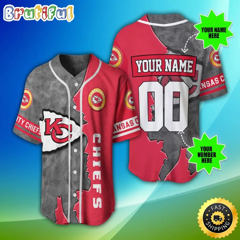 Personalized NFL Kansas City Chiefs Baseball Jersey Iconic Baseball Wear