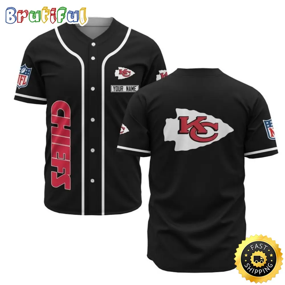 Personalized NFL Kansas City Chiefs Baseball Jersey Sporty Team Jerseys Personalized NFL Kansas City Chiefs Baseball Jersey Sporty Team Jerseys - Image 1