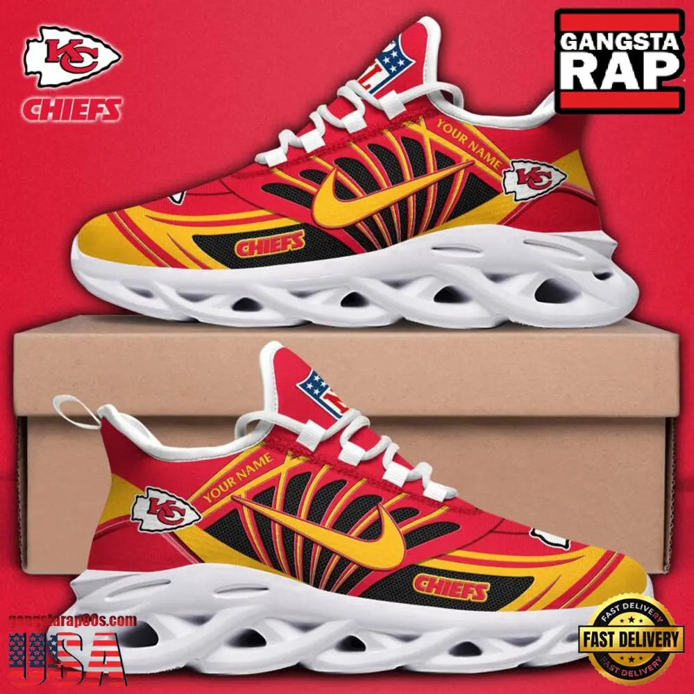 Personalized NFL Kansas City Chiefs Team Logo Max Soul Shoes