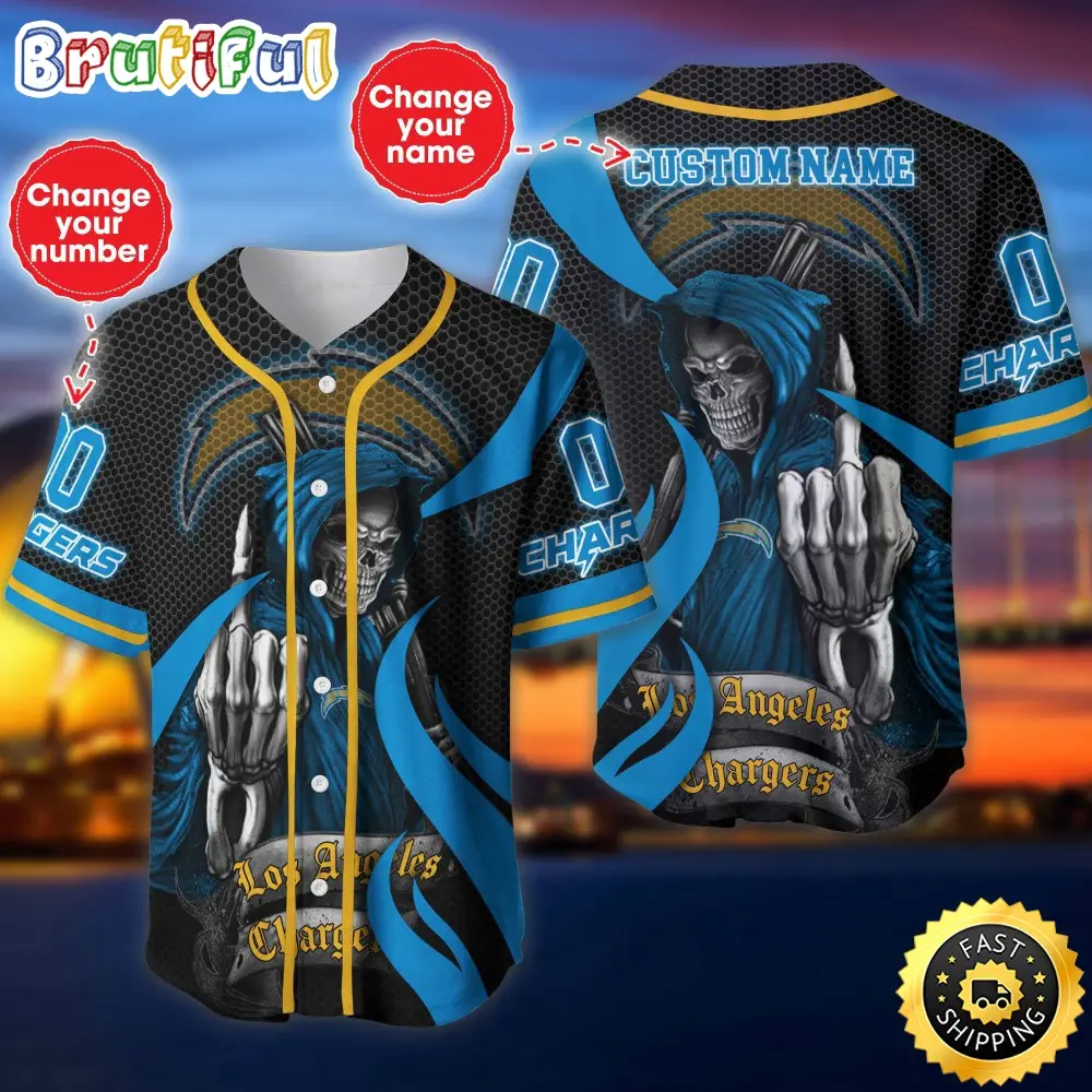 Personalized NFL Los Angeles Chargers Baseball Jersey Iconic Baseball Wear