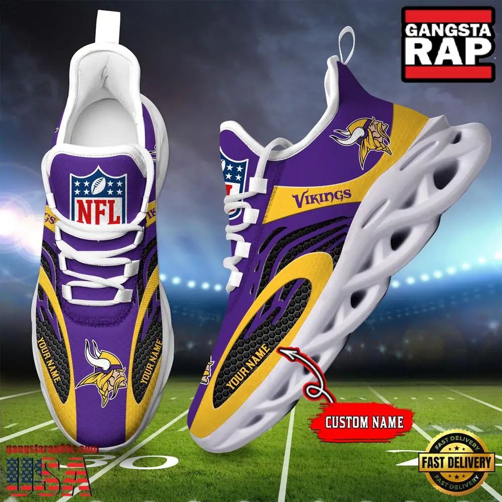 Personalized NFL Minnesota Vikings Max Soul Shoes