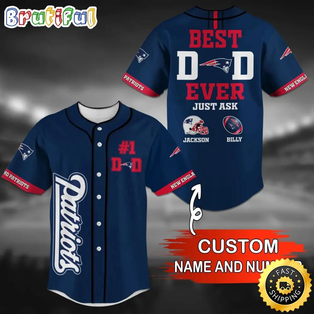 Personalized NFL New England Patriots Baseball Jersey Athletic Team Shirts